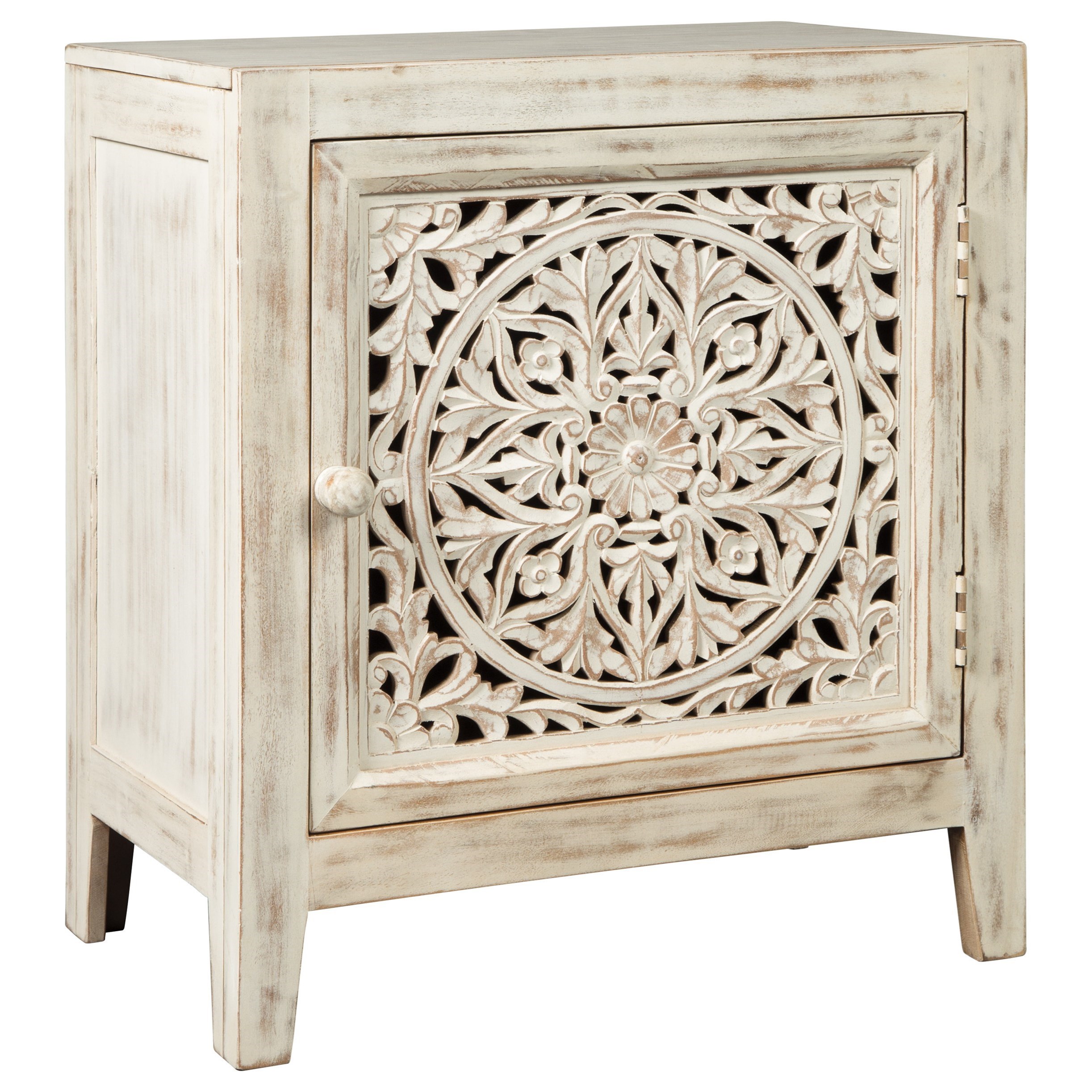 Fossil ridge top white accent cabinet